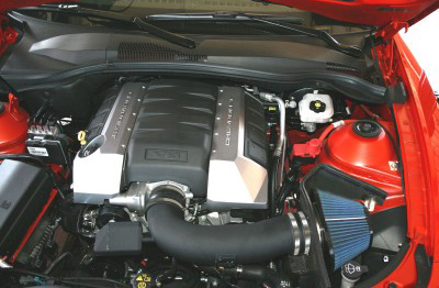 Chevrolet with intake installed Chevrolet with intake installed