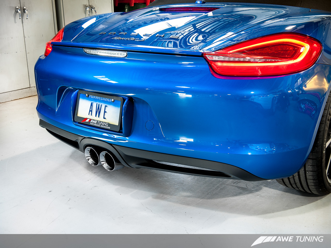 AWE Performance Exhaust Porsche Boxster Cayman 3010-32020 3010-33024 black tips