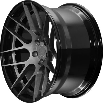 BC Racing Wheels HB 04 Gloss Black Drum Gunmetal Face