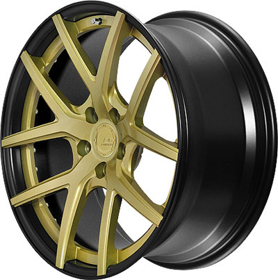 BC Racing Wheels HB-S 02 Matte Black Drum Gold Face