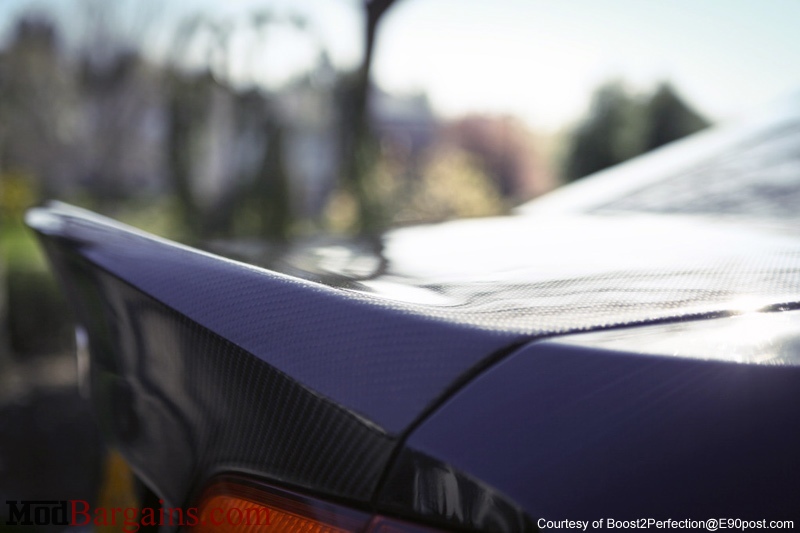 zoomed in view of the CSL E92 boot zoomed in view of the CSL E92 boot