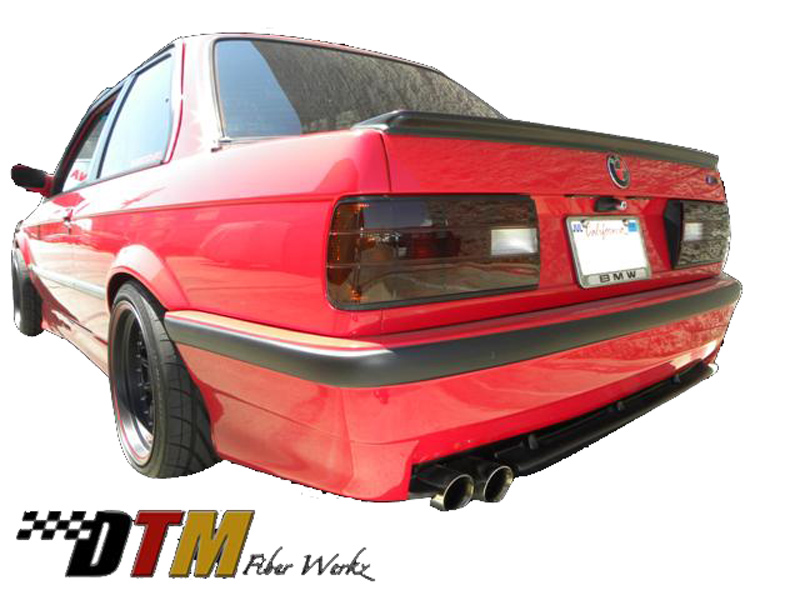 DTM Fiber Werkz E30 E36 M3 Style Rear Bumper Mounted 1 DTM Fiber Werkz E30 E36 M3 Style Rear Bumper Mounted 1
