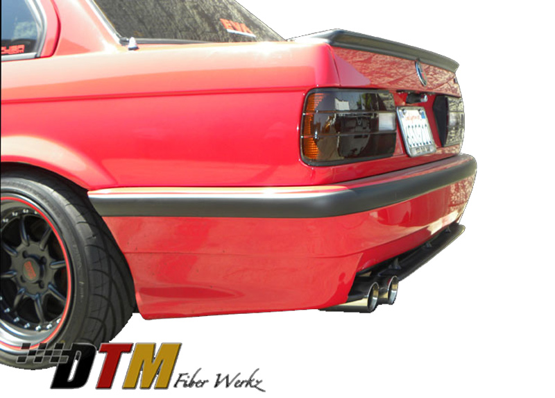DTM Fiber Werkz E30 E36 M3 Style Rear Bumper Mounted 2 DTM Fiber Werkz E30 E36 M3 Style Rear Bumper Mounted 2