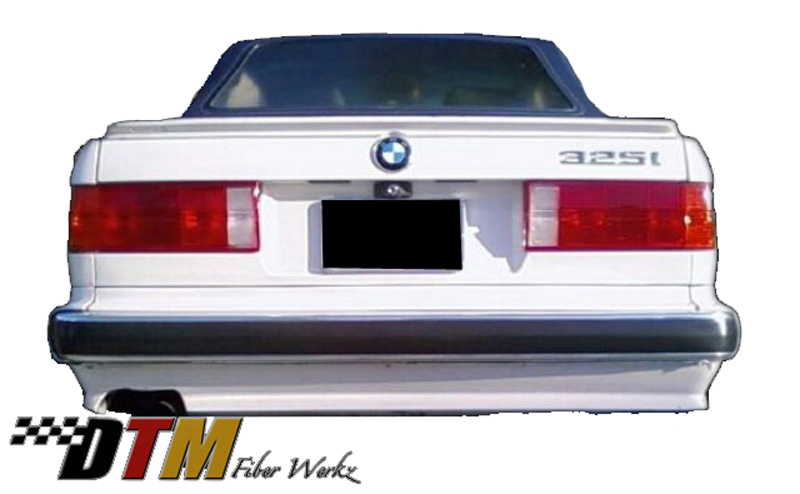 DTM Fiber Werkz BMW E30 ES Rear Bumper Apron Mounted View 2 DTM Fiber Werkz BMW E30 ES Rear Bumper Apron Mounted View 2