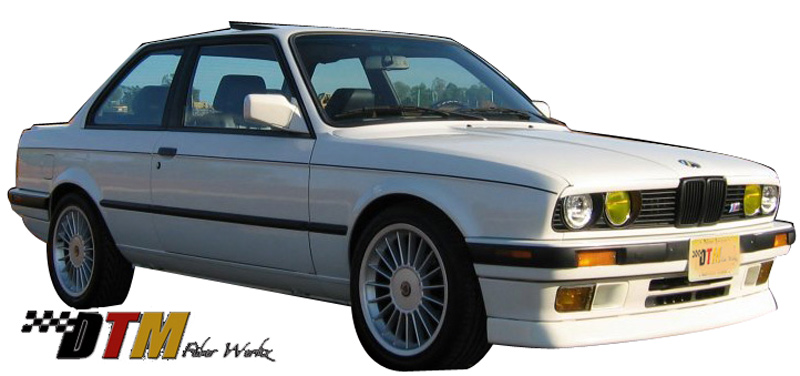 DTM Fiber Werkz BMW E30 DTM Style Front Lip Mounted View 2 DTM Fiber Werkz BMW E30 DTM Style Front Lip Mounted View 2