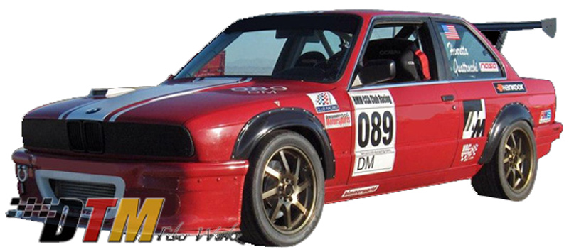 DTM Fiber Werkz BMW E30 2002tii Style Bolt On Fender Flares View 1 DTM Fiber Werkz BMW E30 2002tii Style Bolt On Fender Flares View 1