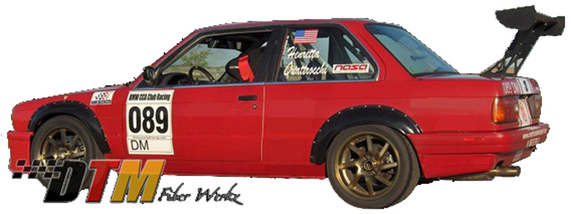 DTM Fiber Werkz BMW E30 2002tii Style Bolt On Fender Flares View 4 DTM Fiber Werkz BMW E30 2002tii Style Bolt On Fender Flares View 4