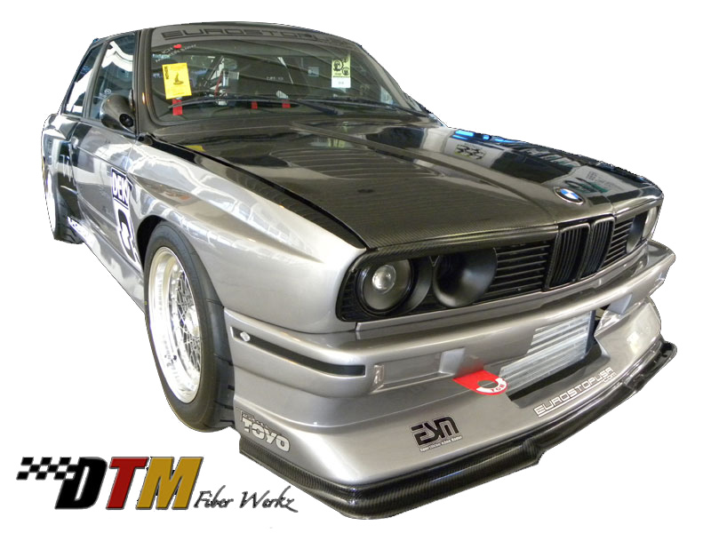 DTM Fiber Werkz BMW E30 EVO R Style Widebody Front Fenders View 1 DTM Fiber Werkz BMW E30 EVO R Style Widebody Front Fenders View 1