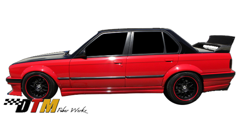 DTM Fiber Werkz BMW E30 Rivet On Fender Flares Mounted View 3 DTM Fiber Werkz BMW E30 Rivet On Fender Flares Mounted View 3
