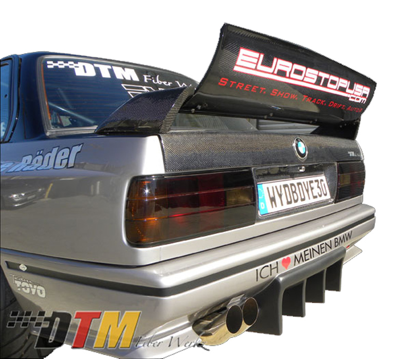 DTM Fiber Werkz BMW E30 EVO DTM Spoiler CFRP Base CFRP Super Long Gurney Flap 1 DTM Fiber Werkz BMW E30 EVO DTM Spoiler CFRP Base CFRP Super Long Gurney Flap 1
