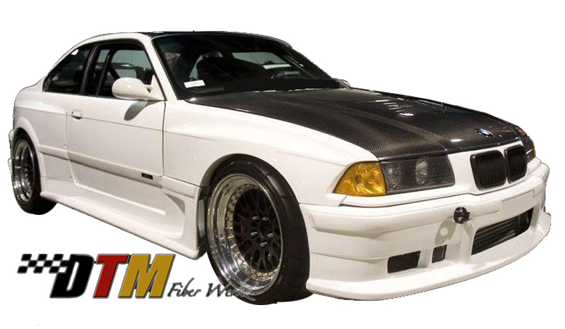 DTM Fiber Werkz BMW E36 DTM DRIFTZ Widebody Kit Mounted 1 DTM Fiber Werkz BMW E36 DTM DRIFTZ Widebody Kit Mounted 1