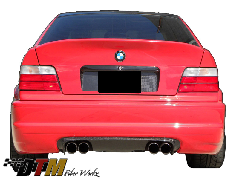 DTM Fiber Werkz BMW E36 to E46 CSL Rear Bumper W Diffuser View 1 DTM Fiber Werkz BMW E36 to E46 CSL Rear Bumper W Diffuser View 1