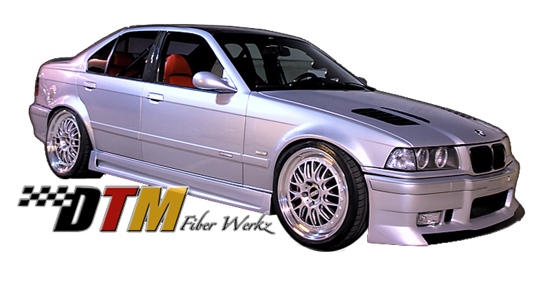 DTM Fiber Werkz BMW E36 GTR-S Style Side Skirts View 1 DTM Fiber Werkz BMW E36 GTR-S Style Side Skirts View 1