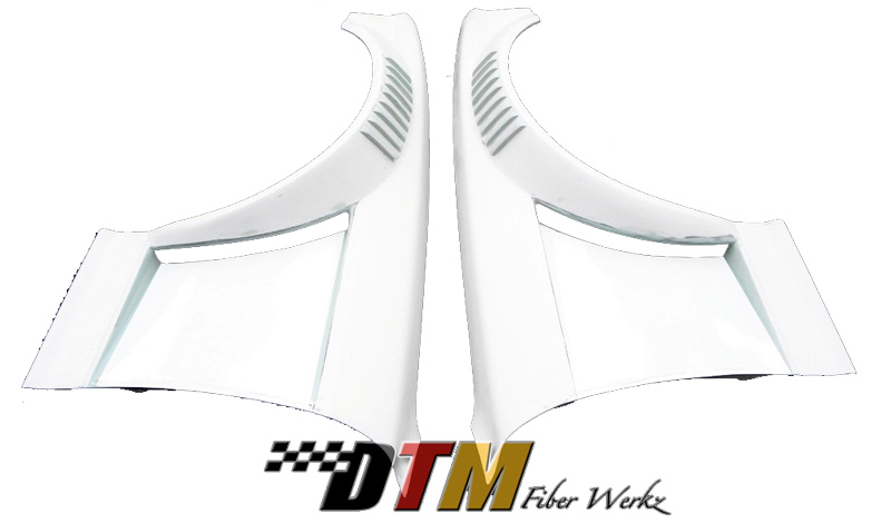DTM Fiber Werkz BMW E36 GTR-S Style Vented Widebody Front Fenders View 3 DTM Fiber Werkz BMW E36 GTR-S Style Vented Widebody Front Fenders View 3