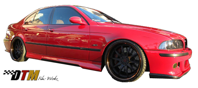 DTM Fiber Werkz BMW E39 HM Style Side Skirts Mounted Carbon Fiber Insert View 2 DTM Fiber Werkz BMW E39 HM Style Side Skirts Mounted Carbon Fiber Insert View 2