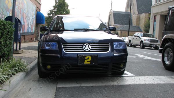 LaminX Headlight Kit Shown in Blue on VW Passat