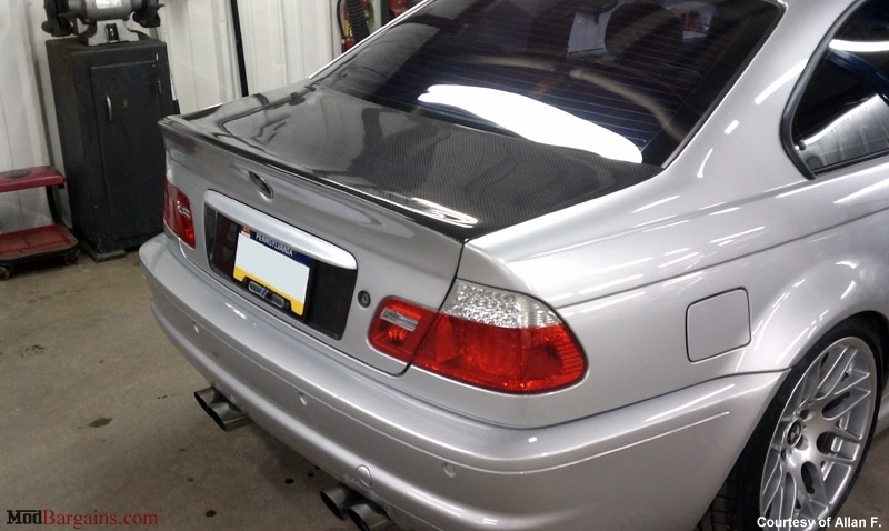 CSL Boot Lid for BMW E46 Coupe/M3 Carbon Fiber Sold at ModBargains.com CSL Boot Lid for BMW E46 Coupe/M3 Carbon Fiber Sold at ModBargains.com