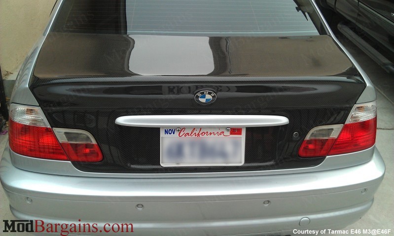 CSL Boot Lid for BMW E46 Coupe/M3 Carbon Fiber Sold at ModBargains.com CSL Boot Lid for BMW E46 Coupe/M3 Carbon Fiber Sold at ModBargains.com