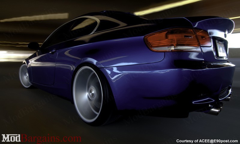 Back view with e92 bootlid Back view with e92 bootlid