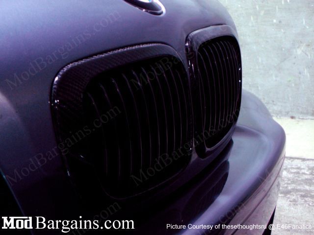 Carbon Fiber Kidney Grills for BMW E46 3 Series and M3 Sold at ModBargains.com Carbon Fiber Kidney Grills for BMW E46 3 Series and M3 Sold at ModBargains.com