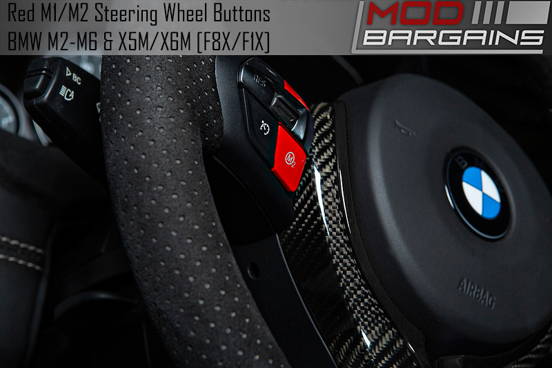 F8X Red M1/M2 Steering Wheel Buttons [F87/F80/F82/F83/F10/F12/F85/F86]