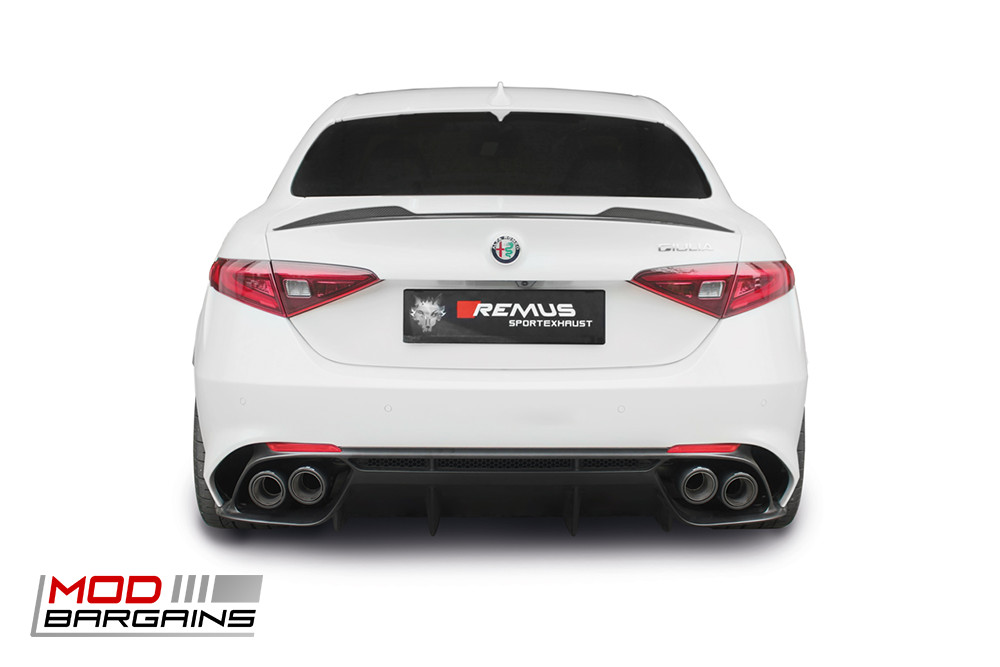Remus Electronic Valved Exhaust For 2017 Alfa Romeo