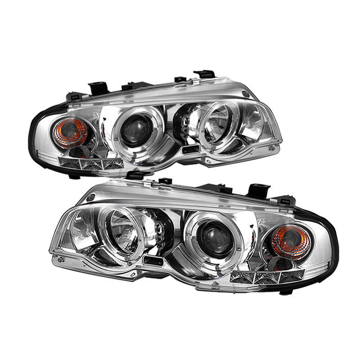 Spyder Chrome Projector LED Halo Headlights for 20002003 E46 BMW 325/i