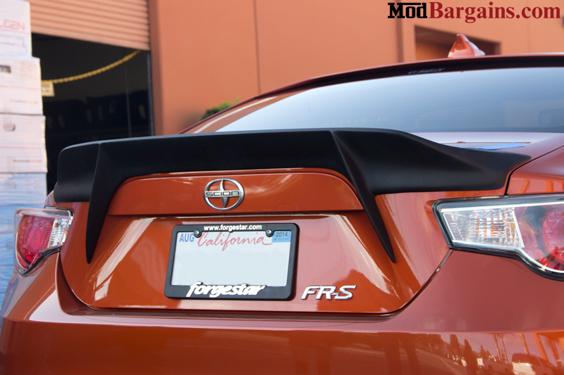 CFW FRP Trunk Lid Spoiler for 2012-14 Scion FR-S/Subaru BRZ ZN6 ZC6 Installed at ModBargains.com 1 CFW FRP Trunk Lid Spoiler for 2012-14 Scion FR-S/Subaru BRZ ZN6 ZC6 Installed at ModBargains.com 1