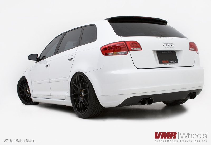 VMR V718 Wheels Matte Black on White 8P Audi A3 VMR V718 Wheels Matte Black on White 8P Audi A3