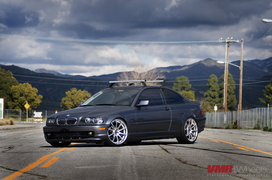 VMR Wheels V701 Advan RS Style Hyper Silver on 323Ci front angled VMR Wheels V701 Advan RS Style Hyper Silver on 323Ci front angled