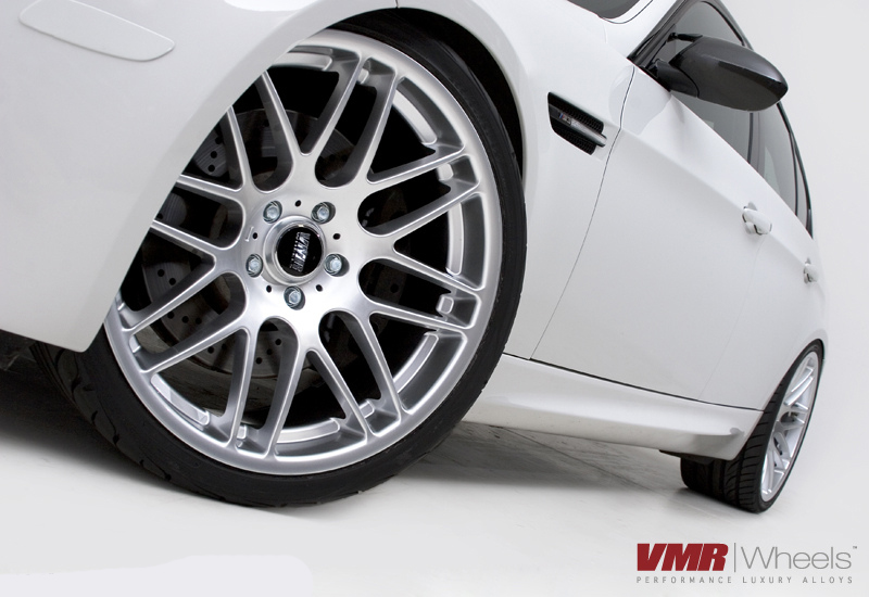 VMR Wheels VB3 CSL Style 18" Staggered on white E90 Close VMR Wheels VB3 CSL Style 18" Staggered on white E90 Close