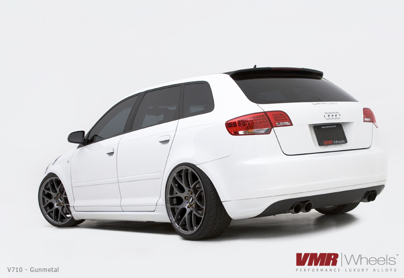 VMR Wheels V710 Gunmetal on White Audi A3 VMR Wheels V710 Gunmetal on White Audi A3