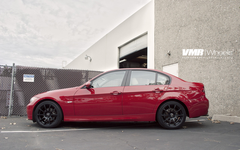 VMR Wheels V701 Advan RS Style Matte Black E90 Side View VMR Wheels V701 Advan RS Style Matte Black E90 Side View