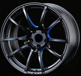 WedsSport SA55M Wheel Black Blue Machining WedsSport SA55M Wheel Black Blue Machining