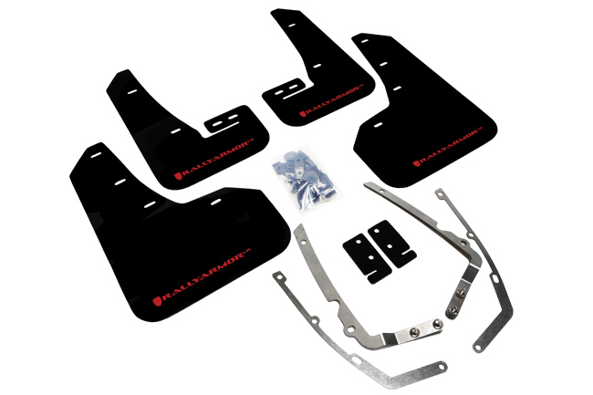 rally armor black mudflaps with red logo rally armor black mudflaps with red logo