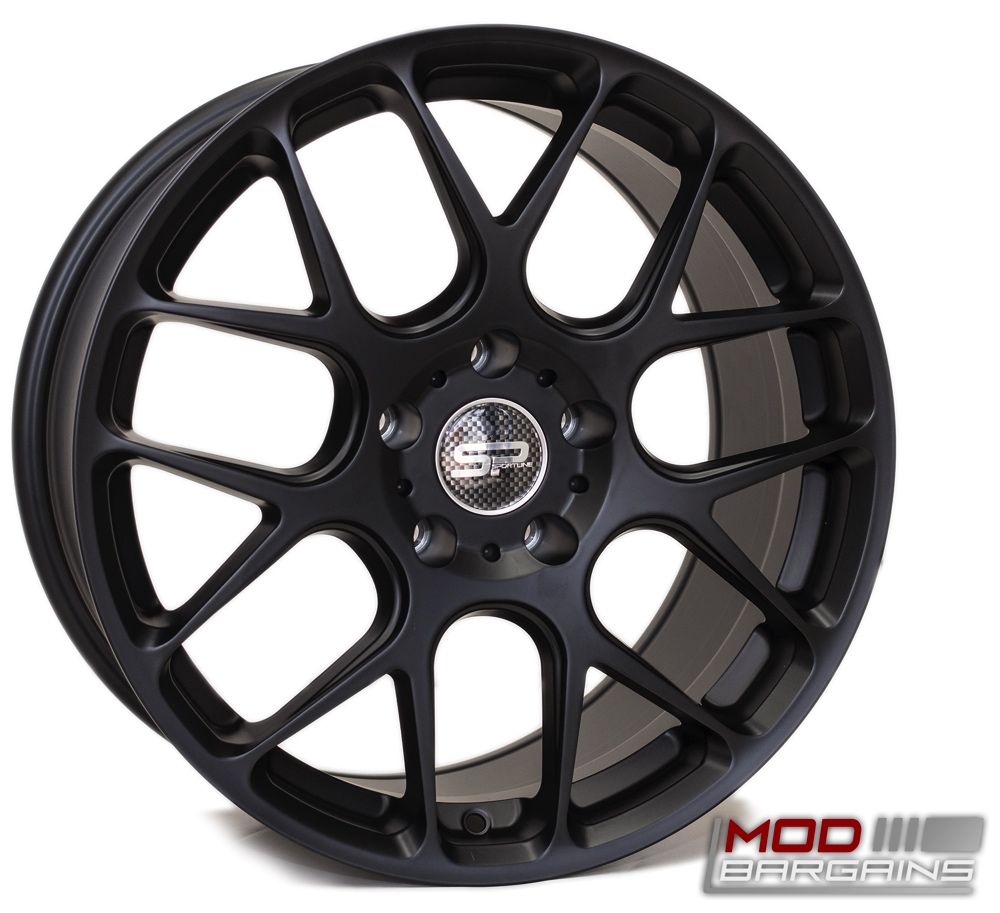 Black Sportline 7S 45 Quarter View Sportline 7S Wheels