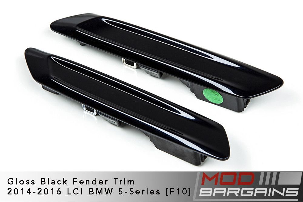 *Gloss Black Fender Trim for 20142016 LCI BMW 5Series [F10] INDF10