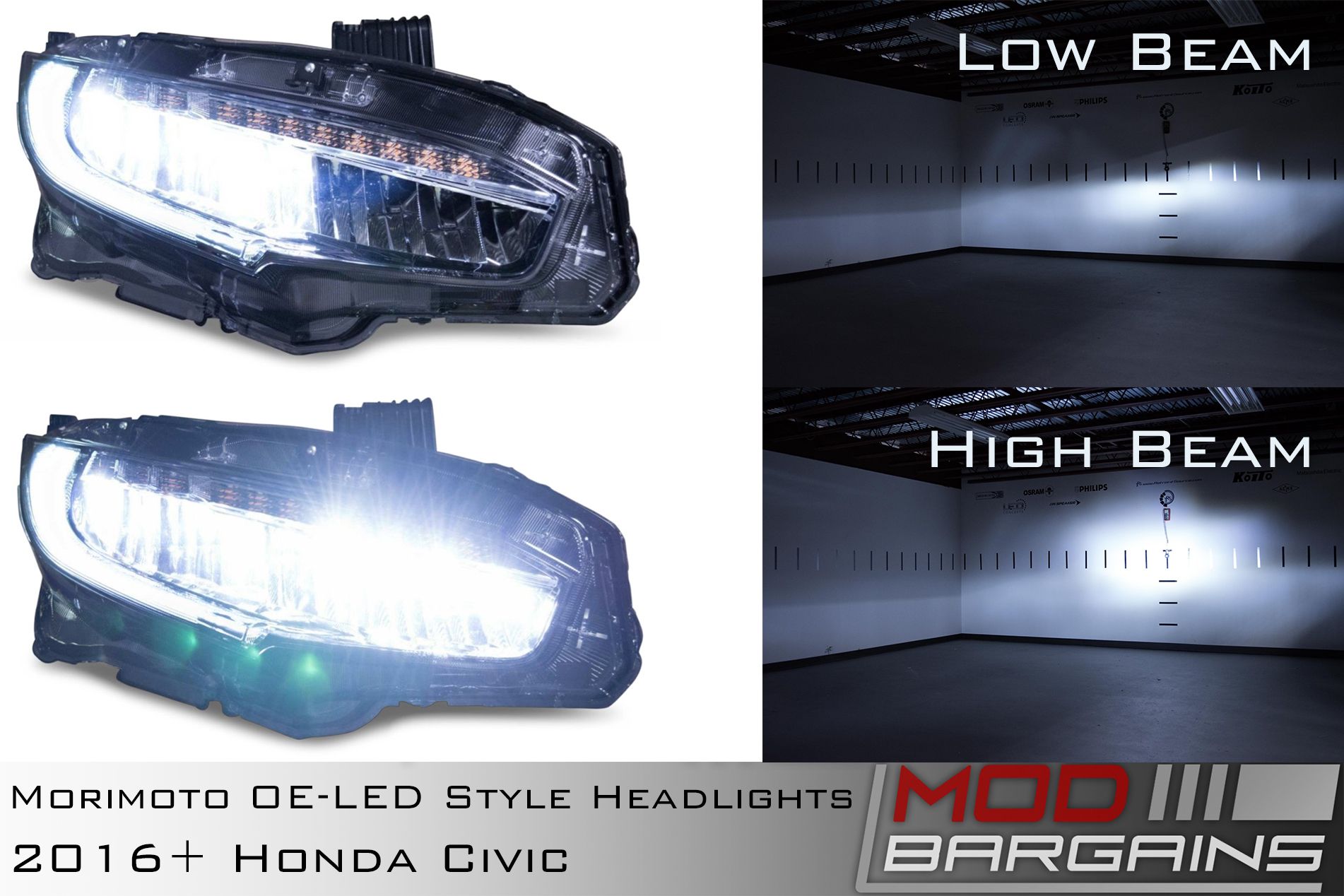 Morimoto OE+ LED Headlights (2016+ Honda Civic)
