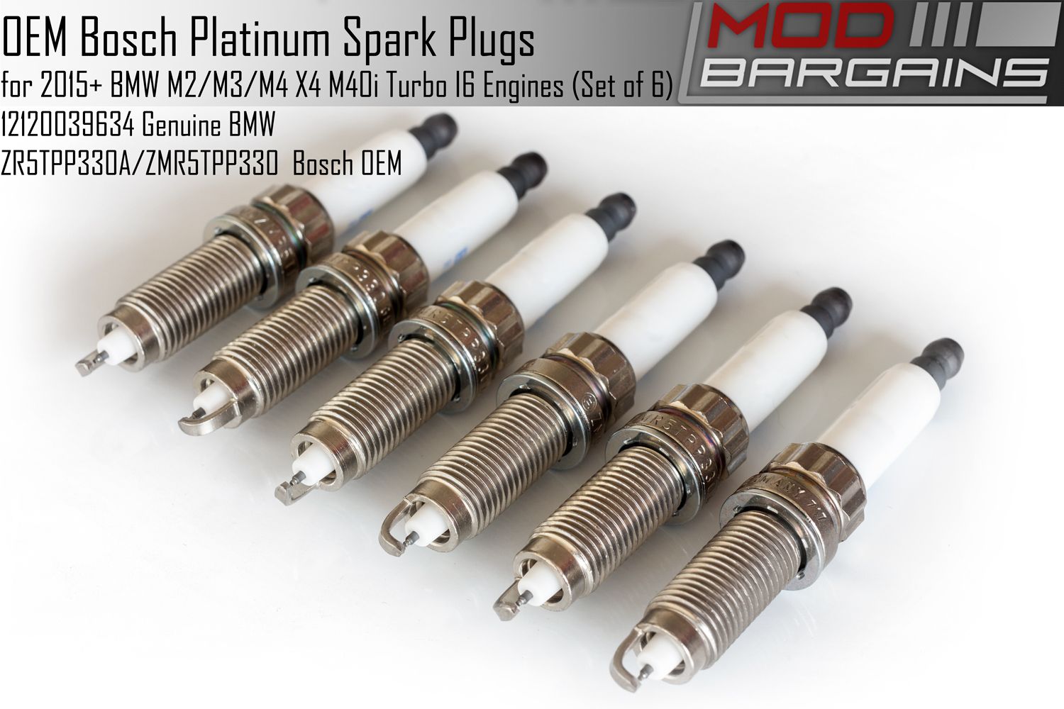 *OEM Bosch Platinum Spark Plug Set of Six for 2015+ BMW M2/M3/M4 [F8X]