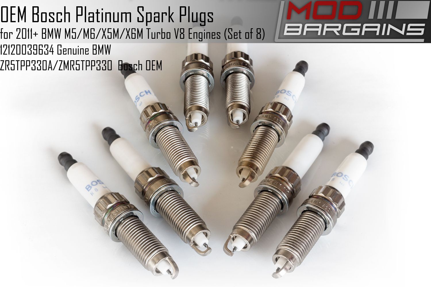 *OEM Bosch Platinum Spark Plug Set for 2011+ BMW M5/M6 & X5M/X6M
