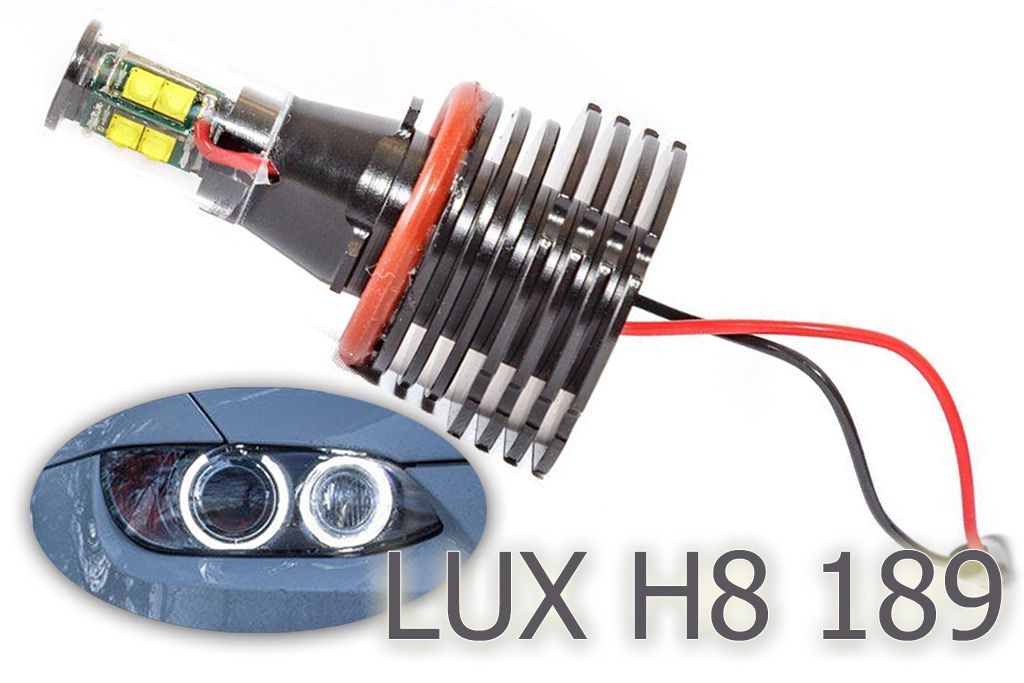 LUX H8 189 LED Angel Eyes for BMW have 3600 Lumens of White Light