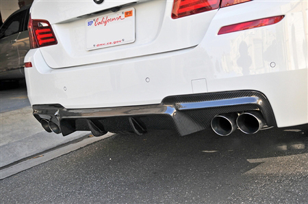 BMW F10 5 Series M Tech Style CF Rear Diffuser Rear View BMW F10 5 Series M Tech Style CF Rear Diffuser Rear View