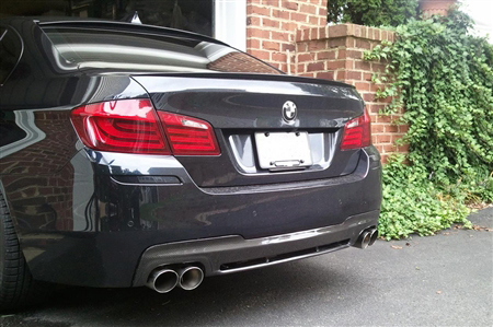BMW F10 5 Series M Tech Hamann Style CF Rear Diffuser Rear Driver View BMW F10 5 Series M Tech Hamann Style CF Rear Diffuser Rear Driver View