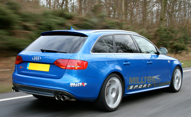 Milltek Polished Quad Tips Audi B8 S4 Installed Milltek Polished Quad Tips Audi B8 S4 Installed