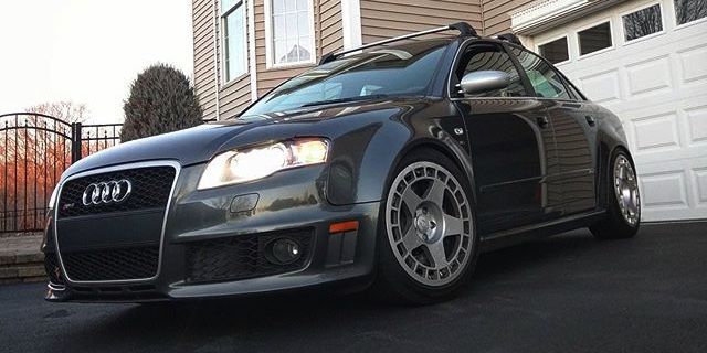 Grey Audi with fifteen52 turbomac wheels
