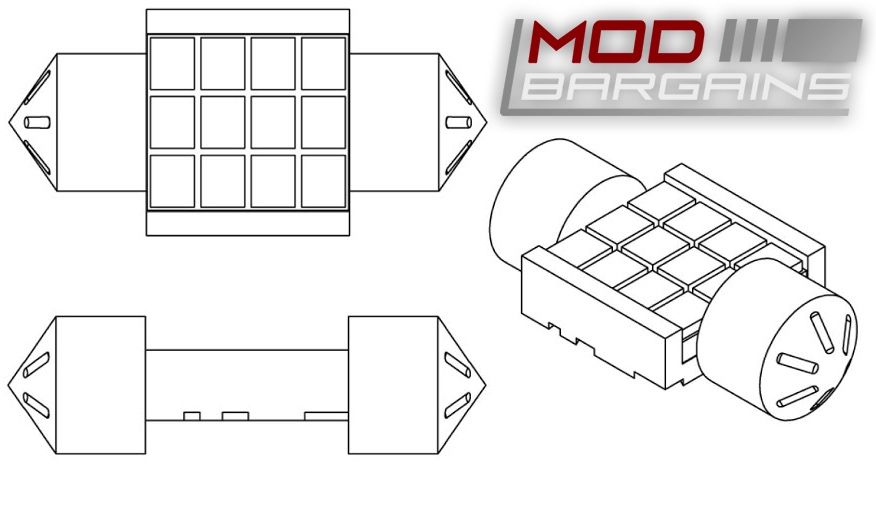Morimoto XB 2.0 Festoon LED 3D CAD