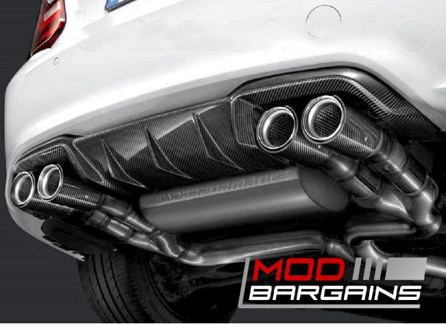 BMW M2 F87 OEM Carbon FIber Rear Diffuser Installed