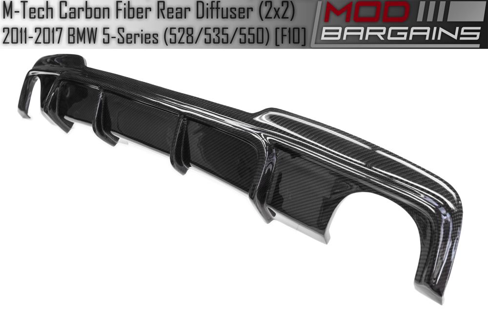 F10 5 Series M Tech CarbonFiber Rear Diffuser Dual 2x2 weave