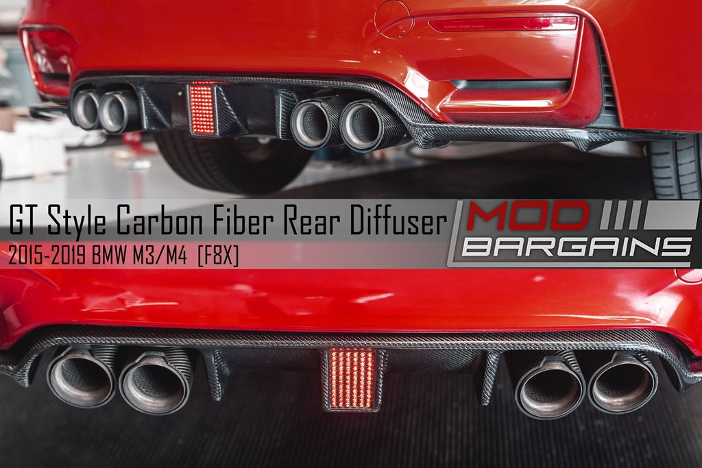 Carbon Fiber Rear Diffuser for 2015-2019 BMW M3 & M4 [F8X] BMDI8X06